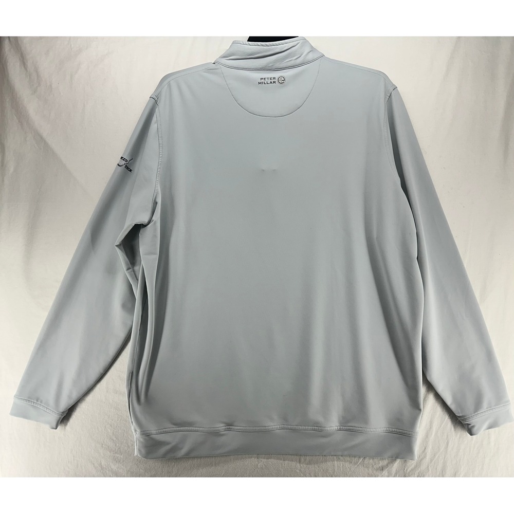 Peter Millar BMW Championship Crooked Stick Golf 1/4 Zip Pullover Gray Mens XXL - Picture 5 of 12
